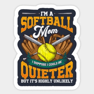 I am a Softball Mom Sticker